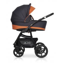 06 графит-красный - Детская коляска Riko Basic Alfa Ecco 2 в 1